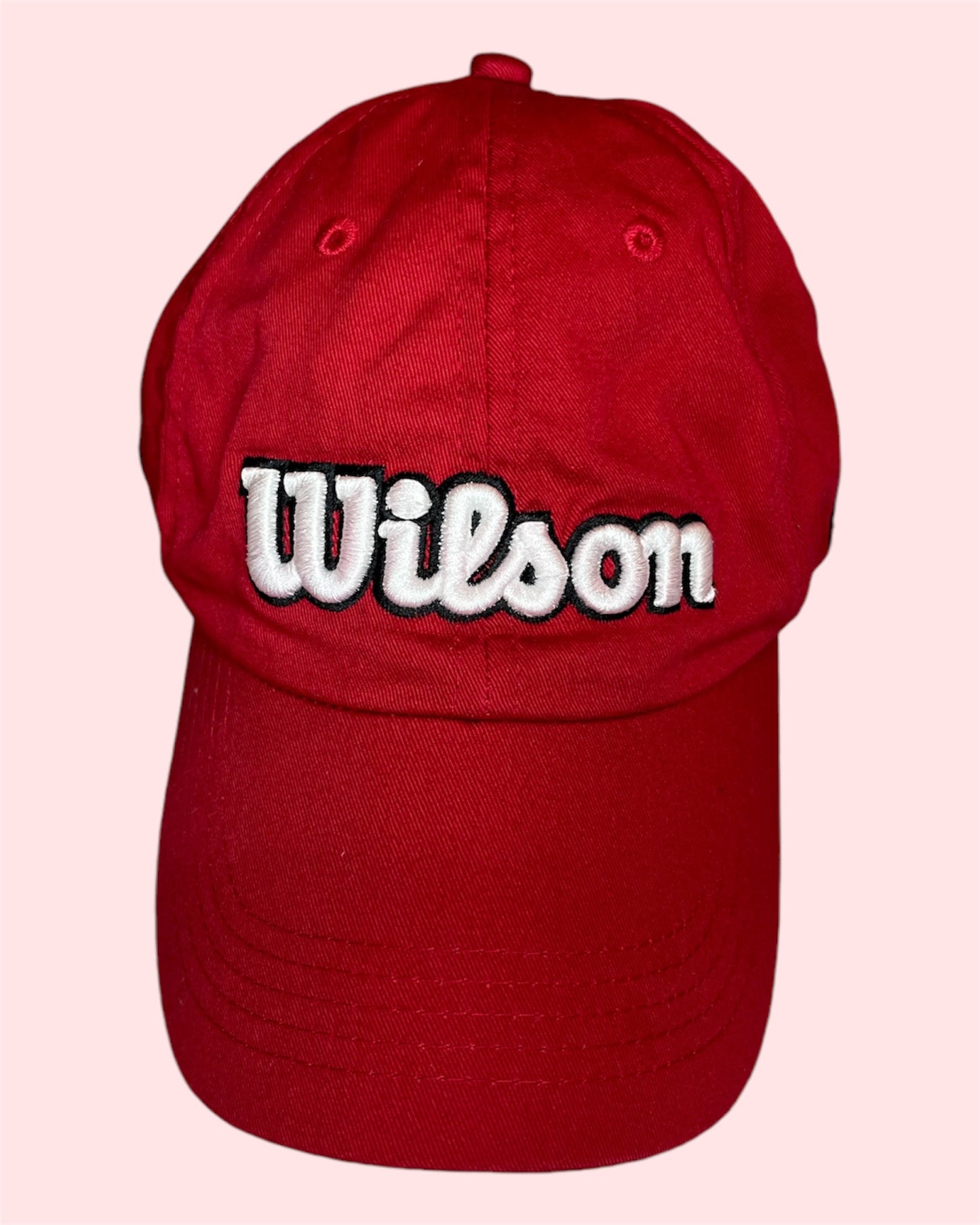 Red Wilson Cap with Towelled Motif