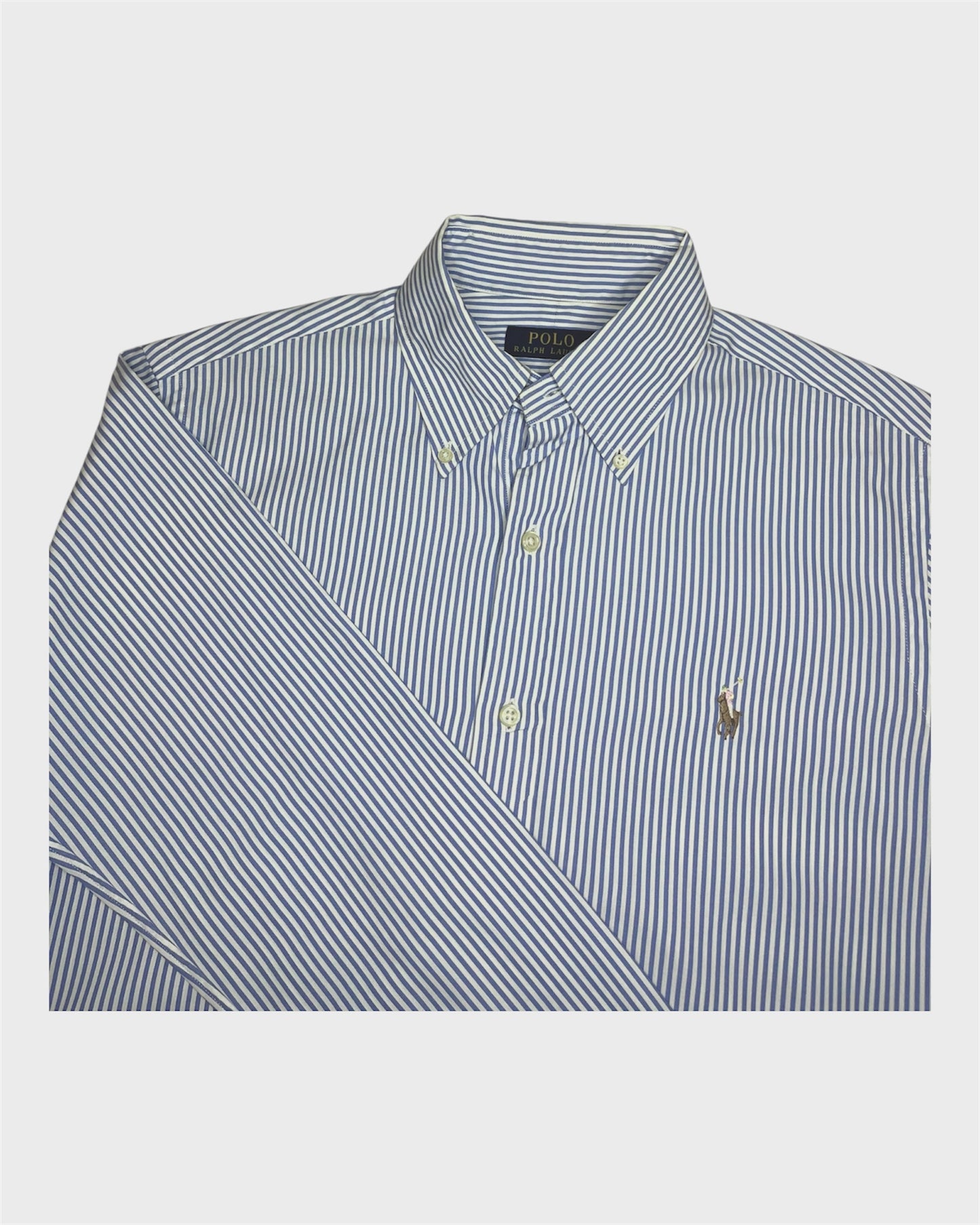Polo by Ralph Lauren Blue and White Striped Shirt